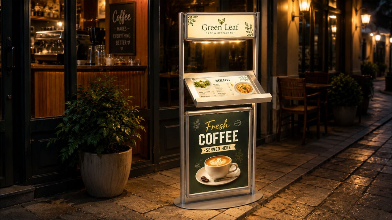 Restoran Girişlerinde Profesyonel Sunum: Işıklı Restoran Menü Standı Neden Önemli?