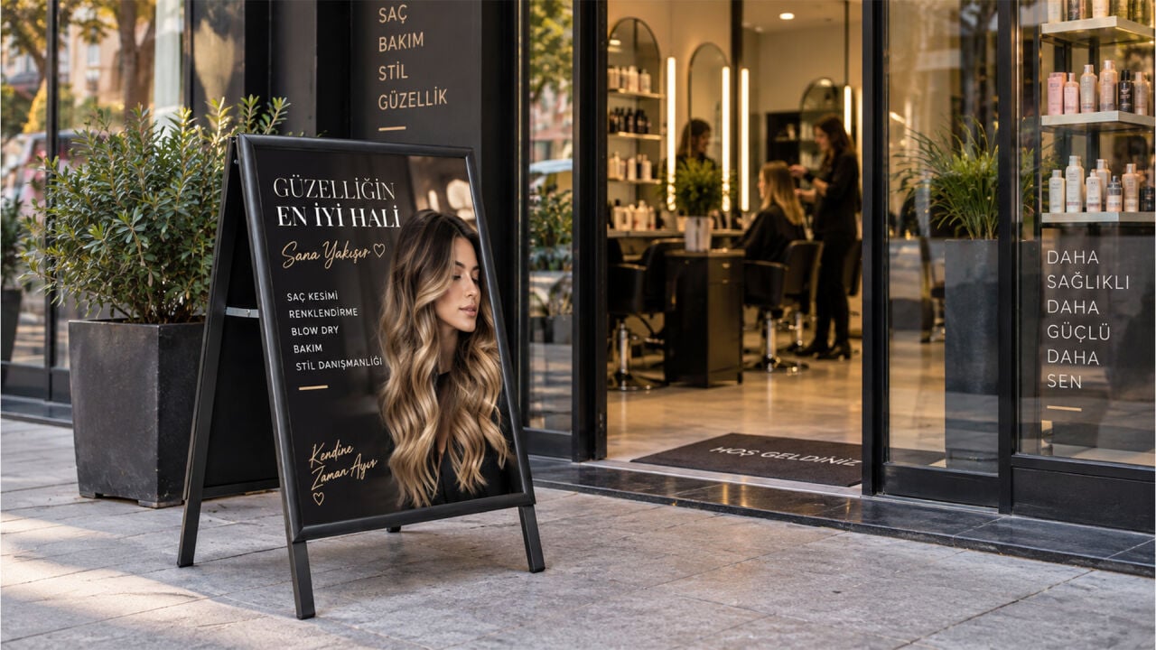 Klasik Siyah A Pano: İşletmeler İçin Etkili ve Şık Reklam Çözümü