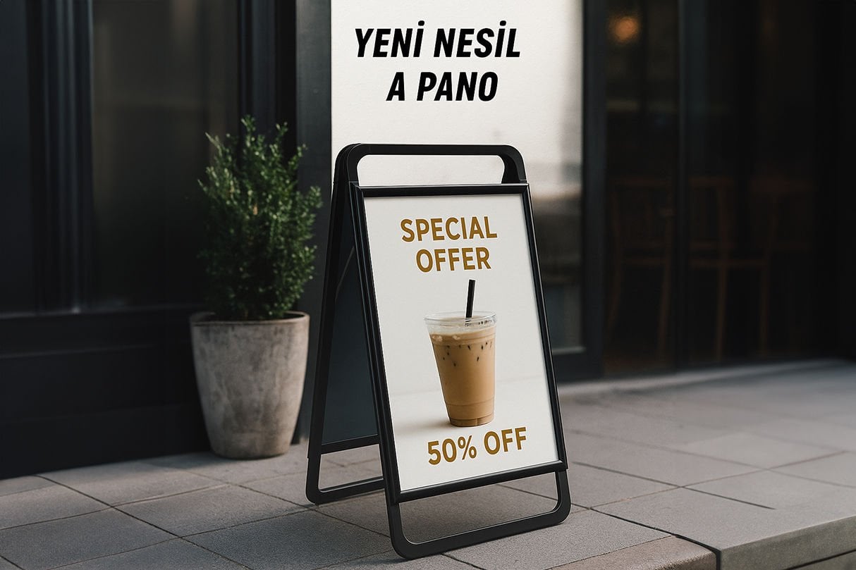 Yeni Nesil A Pano ile Dikkat Çeken Kaldırım Reklamları