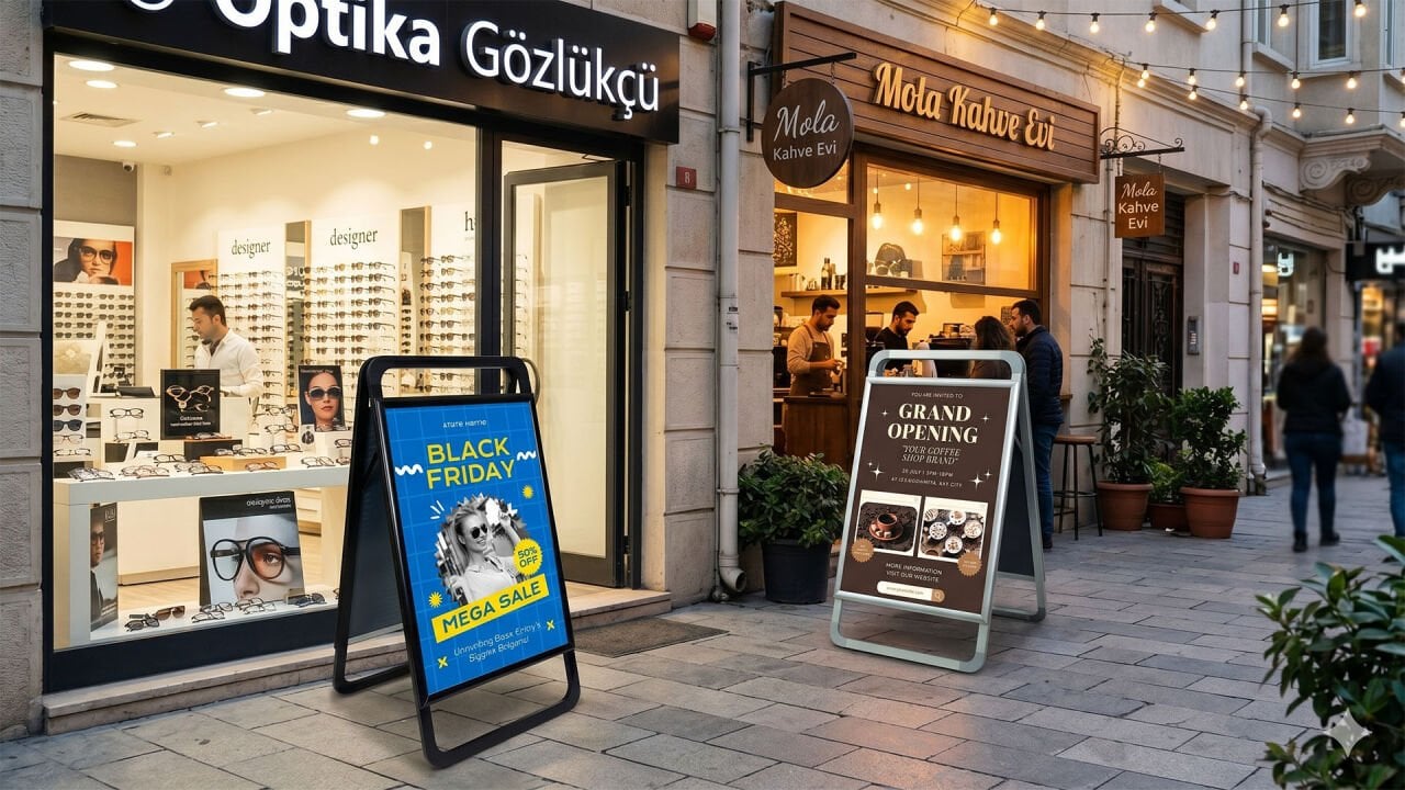 Yeni Nesil A Pano Kaldırım Reklam Panosu 