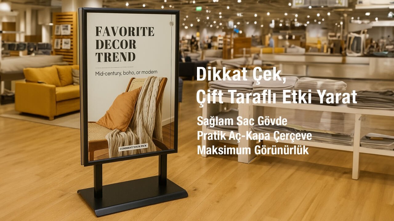 Çift Taraflı Reklam Panosu