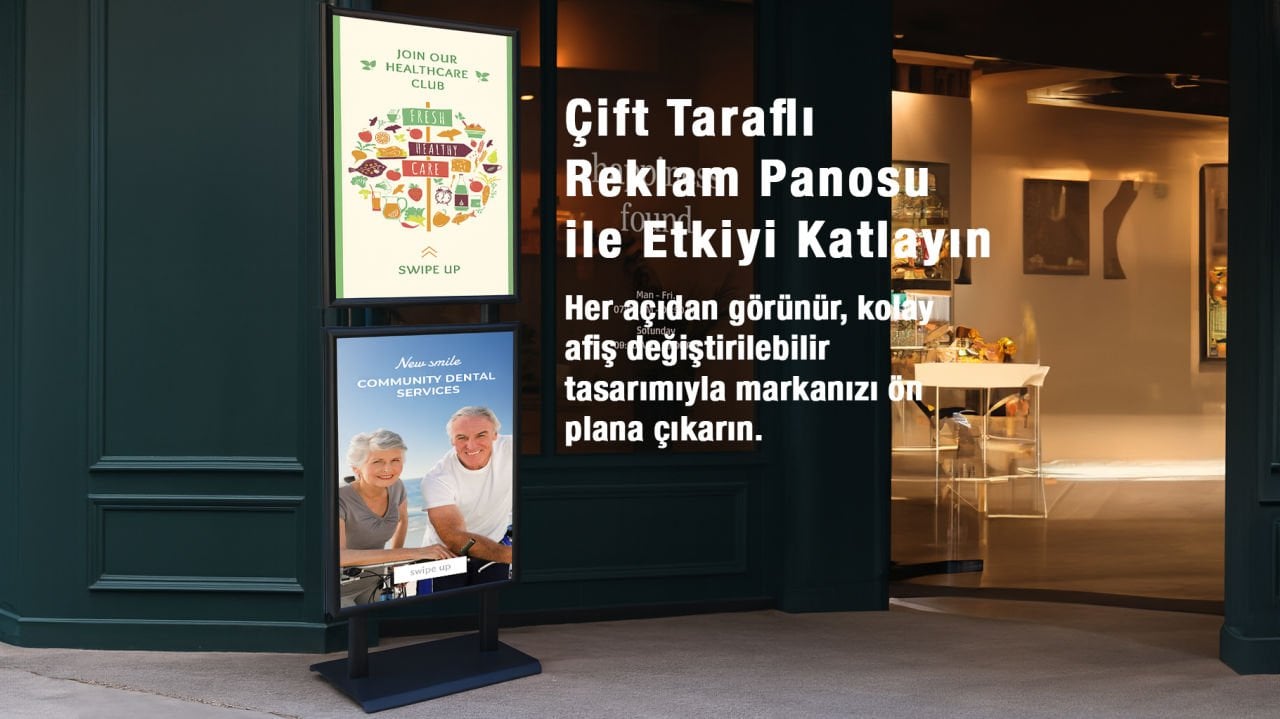Çift Taraflı Reklam Panosu