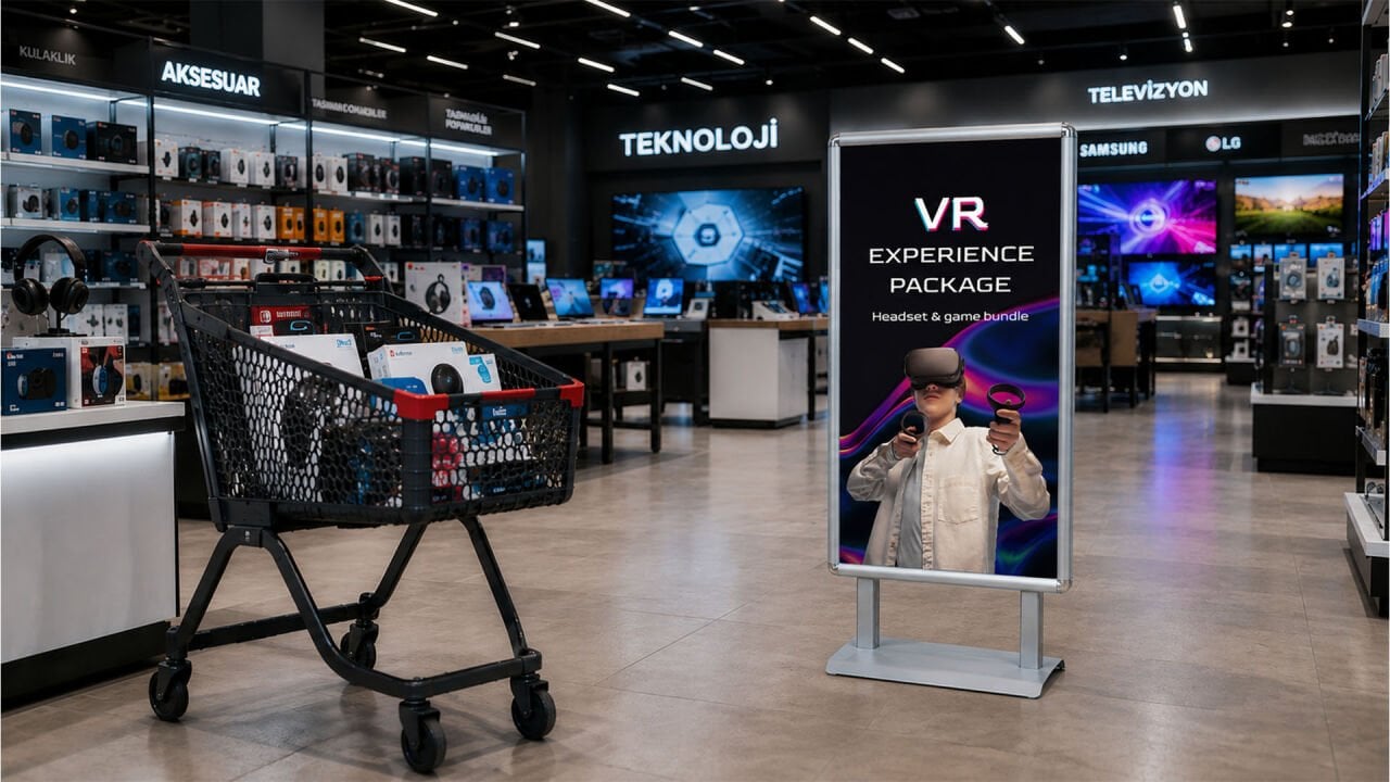 Sac Maki Eloksal Gri Çift Taraflı Reklam Poster Panosu ile Markanızı Güçlendirin
