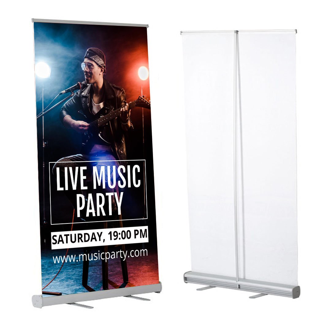 Roll Up Banner Reklam Standı 100x200 Alüminyum Fuar Standı