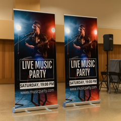 Roll Up Banner Reklam Standı 100x200 Alüminyum Fuar Standı