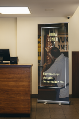 Roll Up Banner Reklam Standı 120x200 Alüminyum Fuar Standı