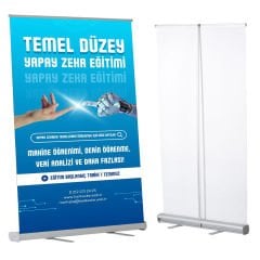 Roll Up Banner Reklam Standı 150x200 Alüminyum Fuar Standı