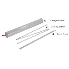 Roll Up Banner Reklam Standı 150x200 Alüminyum Fuar Standı