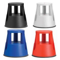 Tekerlekli Tabure - Çift Katlı Tekerlekli Kilitli Kaymaz Tabure