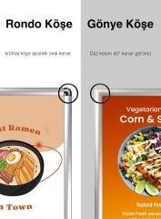 25mm Rondo Köşe Alüminyum Çerçeve Aç-Kapa Çerçeve