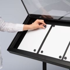 3xA4 Manyetik Restoran Panosu Siyah Renk