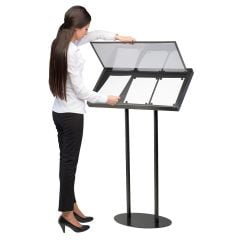 3xA4 Manyetik Restoran Panosu Siyah Renk