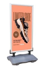 Gri Renk AquaFlex Display Yaylı Su Tabanlı Reklam Panosu