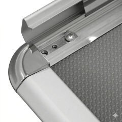 32mm Rondo Köşe Eloksal Gri Alüminyum Çerçeve