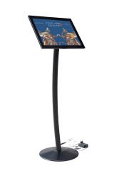 Curved Led Işıklı Siyah Renk Reklam ve Menü Panosu