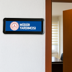 25mm Rondo Siyah Alüminyum Kapı İsimliği