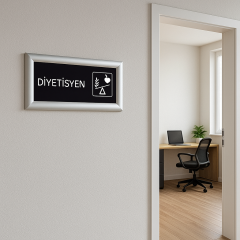 25mm Gönye Eloksal Gri Alüminyum Kapı İsimliği