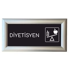 25mm Gönye Eloksal Gri Alüminyum Kapı İsimliği