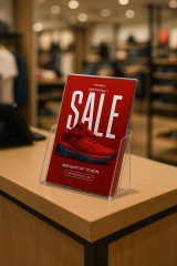 Masaüstü Şeffaf Broşürlük - Akrilik Broşür Standı