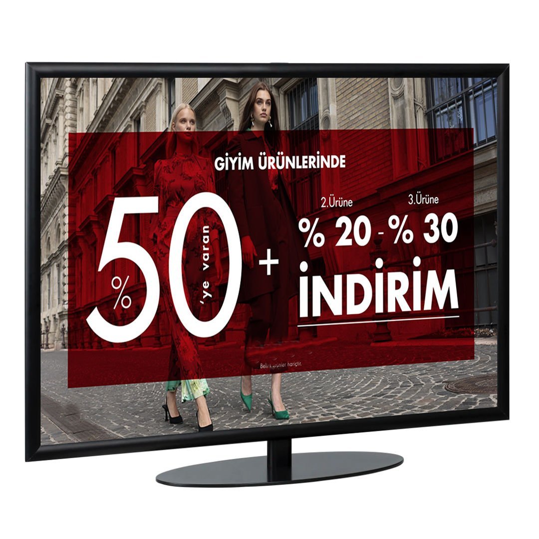 Siyah Renk Visual Panel Reklam ve Afiş Panosu