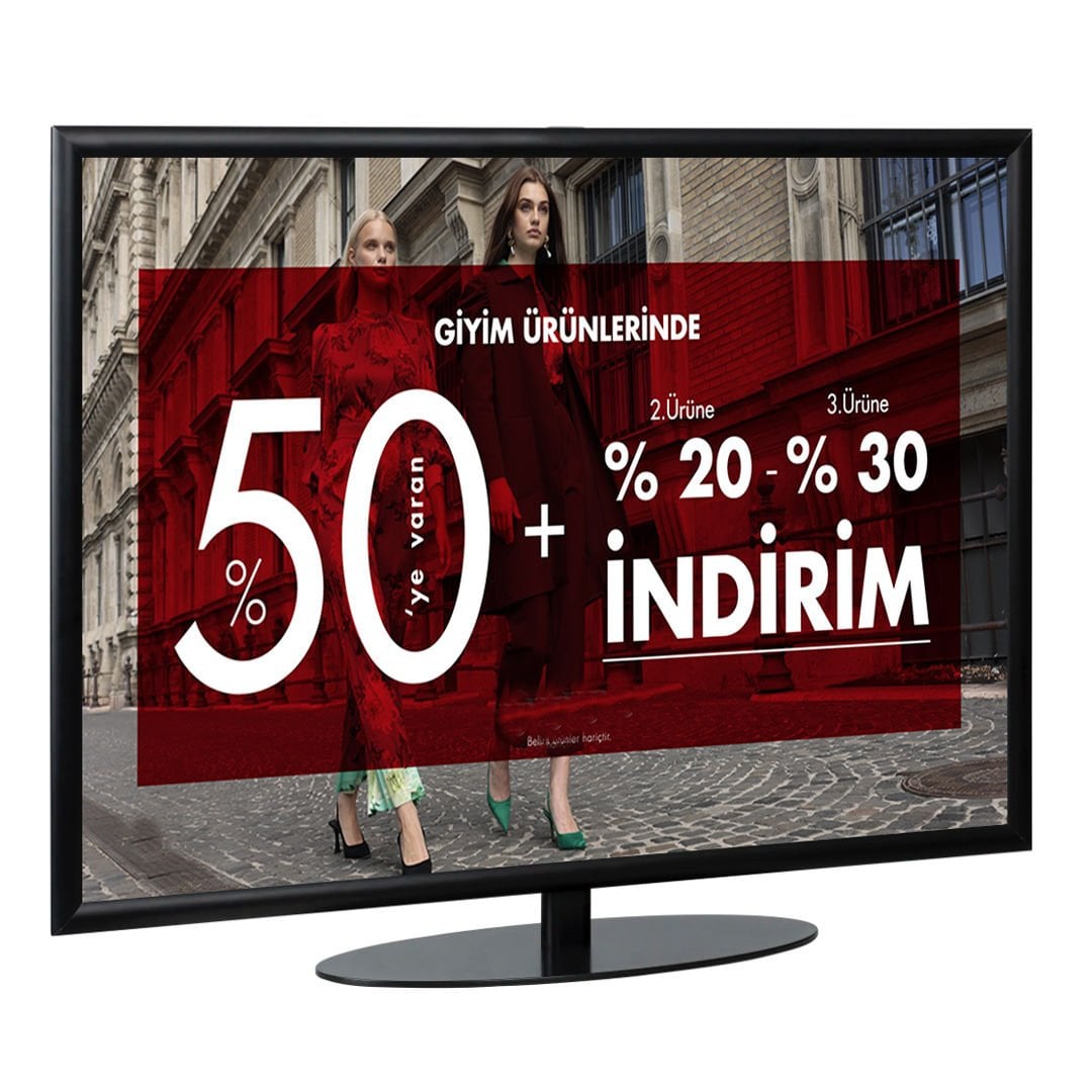 Siyah Renk Visual Panel Reklam ve Afiş Panosu