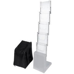 5xa4 Zigzag Ayaklı Broşürlük Standı - Çantalı Portatif Broşür Set