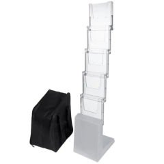 5xa4 Zigzag Ayaklı Broşürlük Standı - Çantalı Portatif Broşür Set