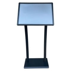 Çift Ayaklı Ojigi (Eğimli) Reklam ve Menü Panosu Siyah Renk