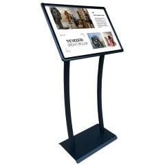 Çift Ayaklı Ojigi (Eğimli) Reklam ve Menü Panosu Siyah Renk