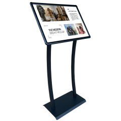 Çift Ayaklı Ojigi (Eğimli) Reklam ve Menü Panosu Siyah Renk