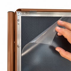 Kahverengi Alüminyum Ayaklı Poster ve Reklam Panosu – Açılır Kapak (İnfo Pano)