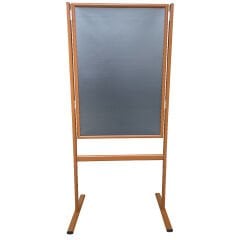 Kahverengi Alüminyum Ayaklı Poster ve Reklam Panosu – Açılır Kapak (İnfo Pano)