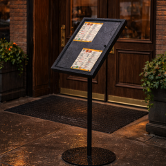 4xA4 Manyetik Restoran Panosu Siyah Renk