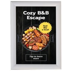 25 mm Beyaz Renk Alüminyum Poster Çerçeve Gönye Köşe