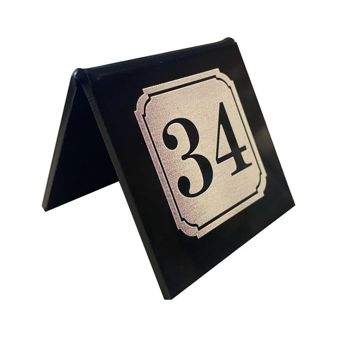 6x6 cm Pleksi Masa Numaratörü - Masa numarası 10 lu Seri