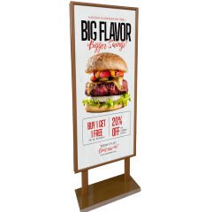 ELEGANTE Kahverengi Çift Taraflı Reklam&Poster Panosu