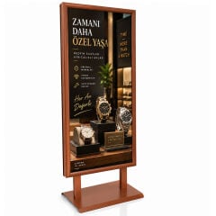 ELEGANTE Kahverengi Çift Taraflı Reklam&Poster Panosu