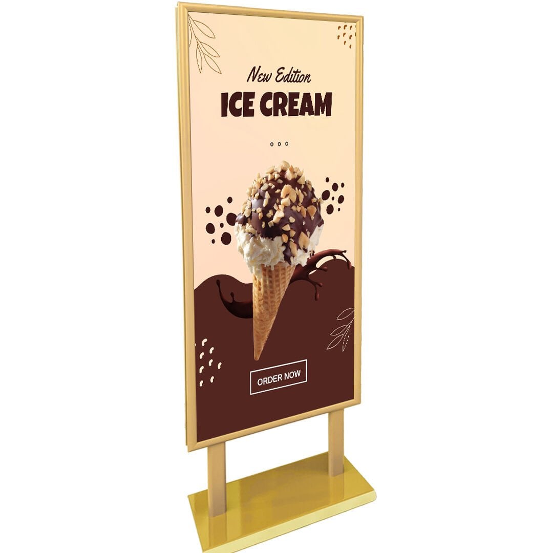 ELEGANTE Gold Çift Taraflı Reklam&Poster Panosu