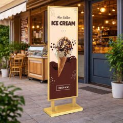 ELEGANTE Gold Çift Taraflı Reklam&Poster Panosu