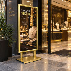 ELEGANTE Gold Çift Taraflı Reklam&Poster Panosu
