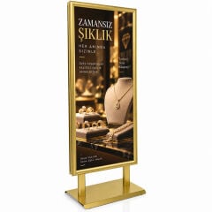 ELEGANTE Gold Çift Taraflı Reklam&Poster Panosu