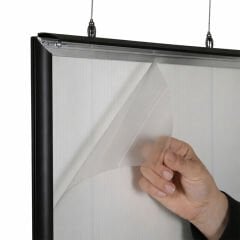 25mm Siyah Renk Çift Taraflı Tavan Askılı Gönye Köşe Alüminyum Çerçeve