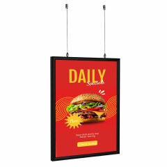 25mm Siyah Renk Çift Taraflı Tavan Askılı Gönye Köşe Alüminyum Çerçeve