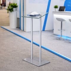 GlassPodium II Alüminyum Sunum ve Konferans Kürsüsü