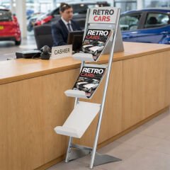 Rapid Broşür Set - Ayaklı Broşür Standı 3 Bölmeli