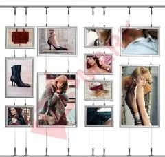 25mm Çift Taraflı Tavan Askılı Gönye Köşe Alüminyum Çerçeve