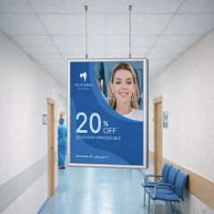 25mm Çift Taraflı Tavan Askılı Gönye Köşe Alüminyum Çerçeve