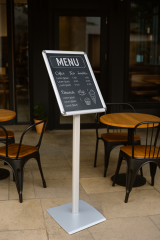 Rondo Köşe Dekoratif Menü Bigilendirme ve Yönlendirme Panosu Eloksal(Gri) Renk