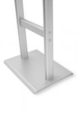 Eloksal (Gri) Klasik Çift Ayaklı Reklam ve Menü Panosu(Yatay)