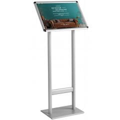 Eloksal (Gri) Klasik Çift Ayaklı Reklam ve Menü Panosu(Yatay)